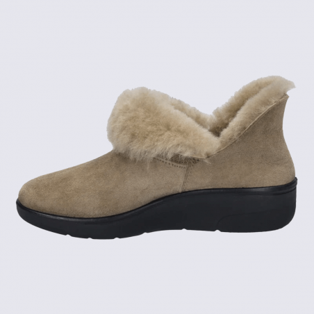 Mules Josef Seibel, mules modernes doublures chaude femme en textile beige Mules Josef Seibel, mules modernes doublures chaude femme en textile beige