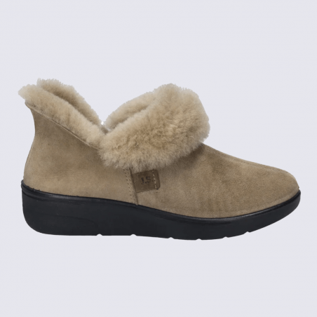 Mules Josef Seibel, mules modernes doublures chaude femme en textile beige Mules Josef Seibel, mules modernes doublures chaude femme en textile beige