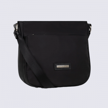 Sac à bandoulière Hexagona, sac à bandoulière tendance et pratique femme en nylon noir