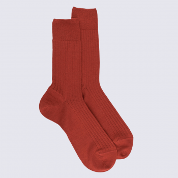 Chaussettes Doré Doré, chaussettes chaudes en laine homme rouge