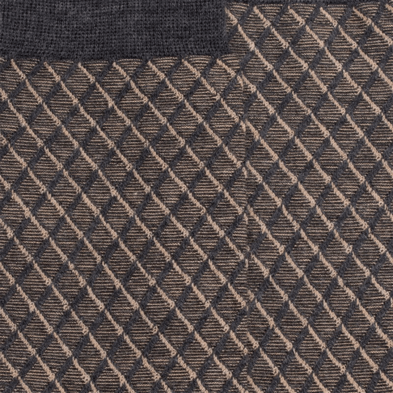 Chaussettes Doré Doré, chaussettes a carreaux homme en coton étain
