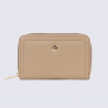 Portefeuille Hexagona, portefeuille, Stop RFID, en cuir de vachette femme biscuit Portefeuille Hexagona, portefeuille, Stop RFID, en cuir de vachette femme biscuit