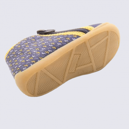 Baskets Bellamy, baskets à lacets et zip bi-textures pour garçons motif robot en textile marine Baskets Bellamy, baskets à lacets et zip bi-textures pour garçons motif robot en textile marine