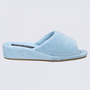Mules Josef Seibel, mules éponges à talon femme bleu glacé