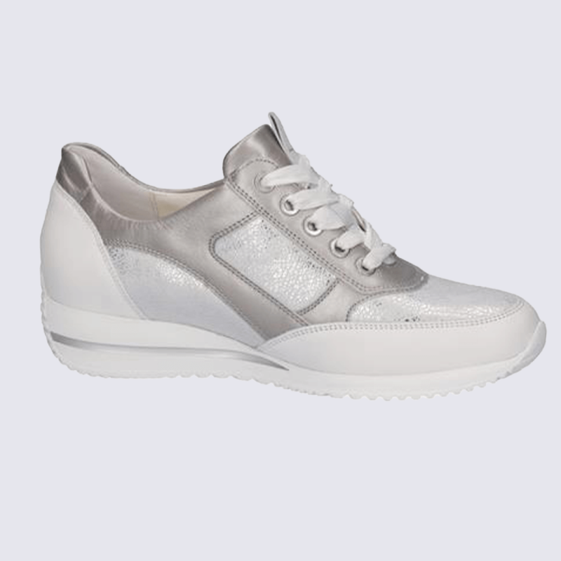 Baskets Waldlaufer, baskets confortables Himona à zip femme pierre