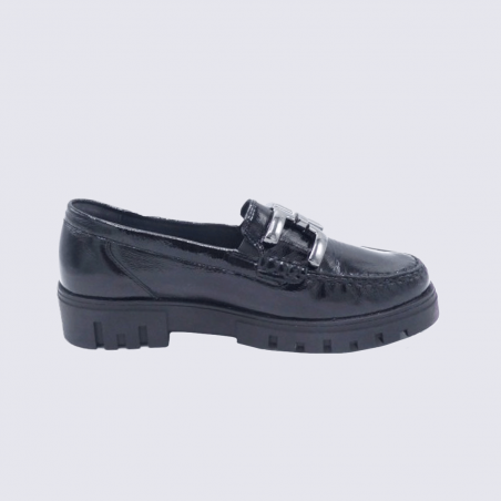 Mocassins Waldlaufer, mocassins modernes et confortables pour femme en cuir noir Mocassins Waldlaufer, mocassins modernes et confortables pour femme en cuir noir