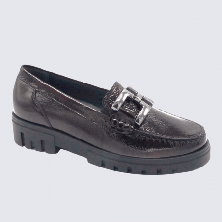 Mocassins Waldlaufer, mocassins modernes et confortables pour femme en cuir noir Mocassins Waldlaufer, mocassins modernes et confortables pour femme en cuir noir