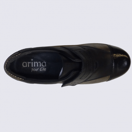 Chaussures Arima, chaussures a scratch chic femme en cuir noir Chaussures Arima, chaussures a scratch chic femme en cuir noir