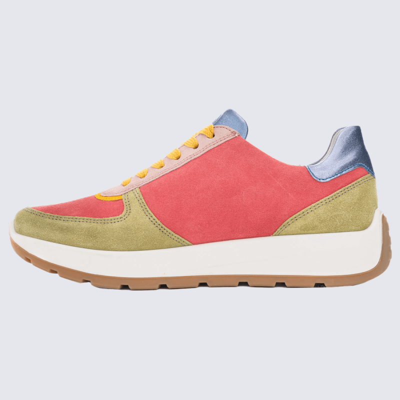 Baskets Ara, baskets élégantes et stylé pour femme en cuir velours New York multicolore