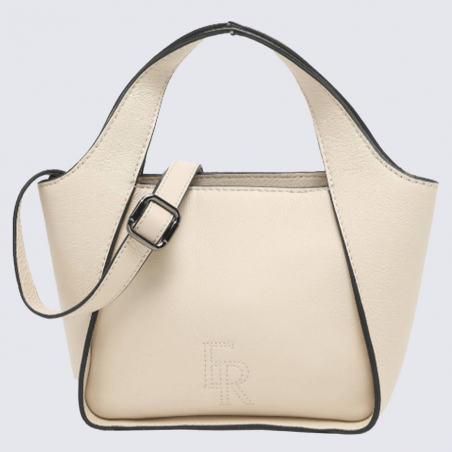 Sac à main Etrier, sac à main ligne foudre femme en cuir craie Sac à main Etrier, sac à main ligne foudre femme en cuir craie
