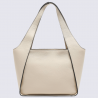 Sac porté épaule Etrier, Sac porté épaule ligne foudre large femme en cuir craie Sac porté épaule Etrier, Sac porté épaule ligne foudre large femme en cuir craie