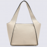 Sac porté épaule Etrier, Sac porté épaule ligne foudre large femme en cuir craie Sac porté épaule Etrier, Sac porté épaule ligne foudre large femme en cuir craie