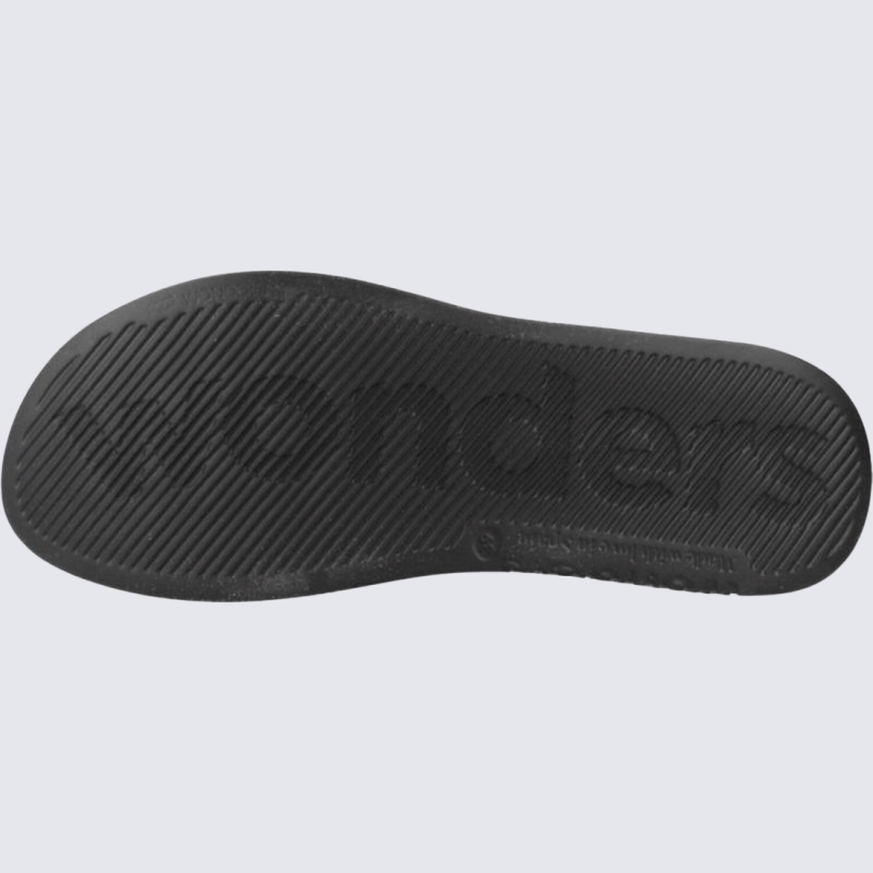 Sandales Wonders, Sandales confort fermeture velcros en cuir vernis noir