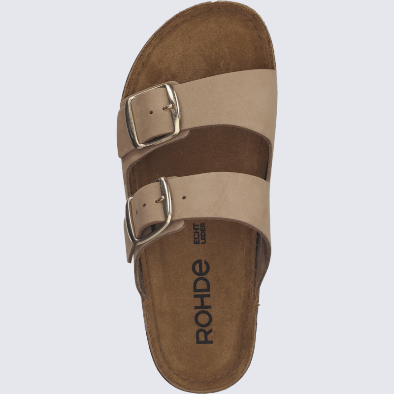 Mules Rohde, mules à boucle tendance et pratique femme nature