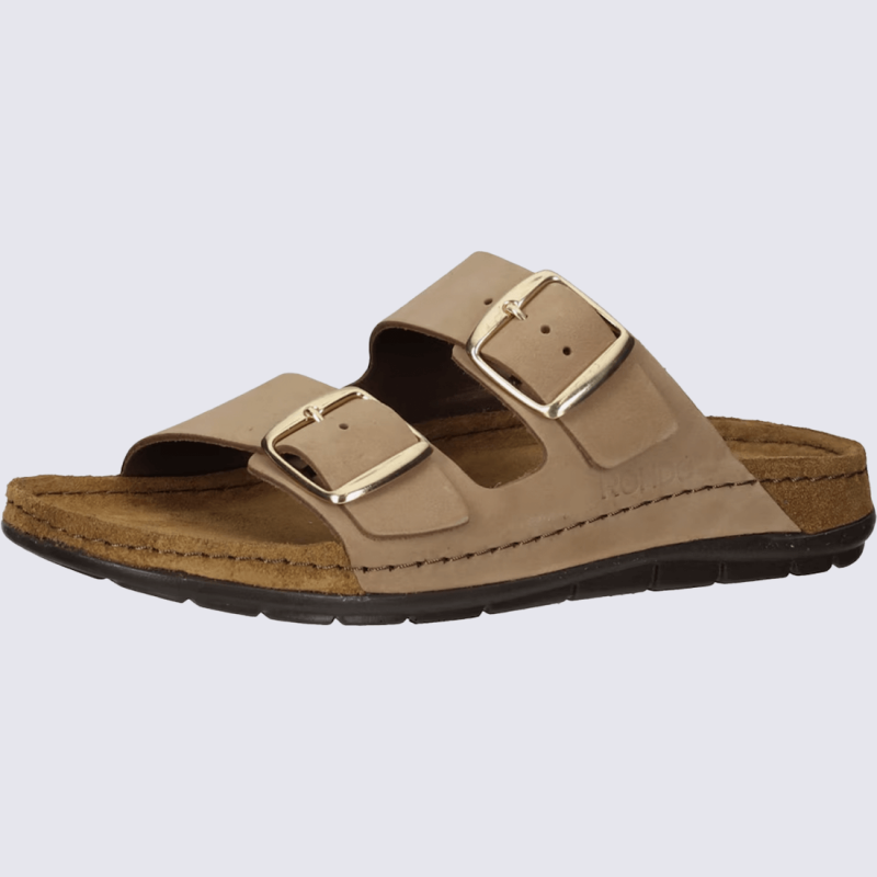 Mules Rohde, mules à boucle tendance et pratique femme nature