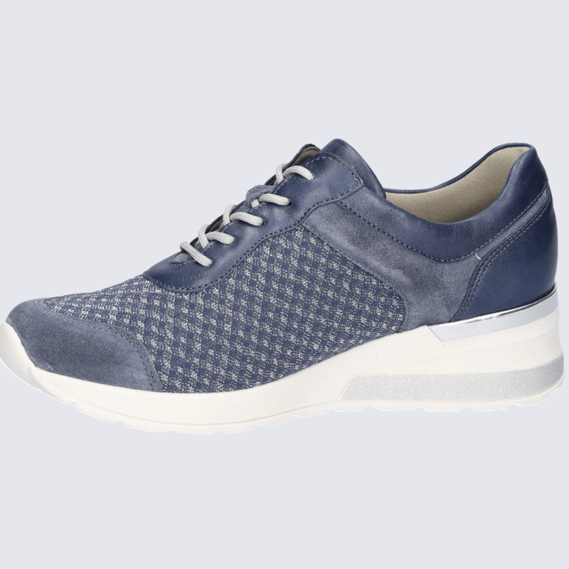 Baskets Waldlaufer, baskets chic et confortable pour femme en textile jeans