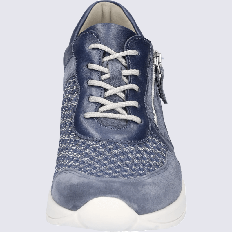 Baskets Waldlaufer, baskets chic et confortable pour femme en textile jeans