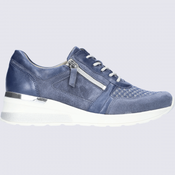 Baskets Waldlaufer, baskets chic et confortable pour femme en textile jeans