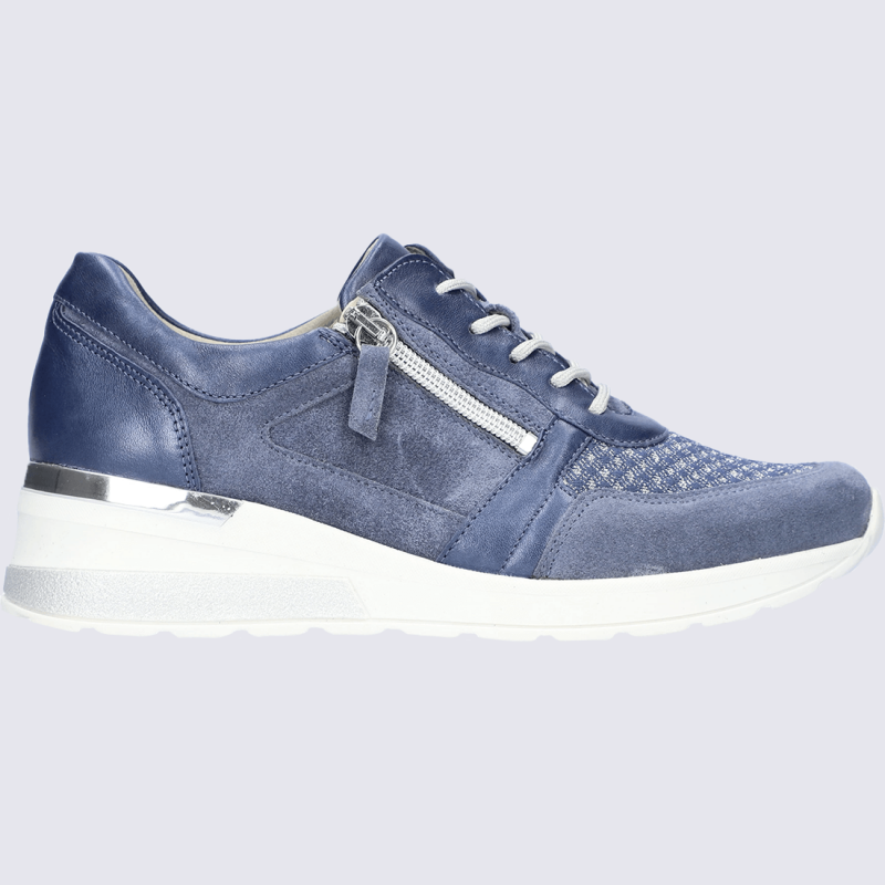 Baskets Waldlaufer, baskets chic et confortable pour femme en textile jeans