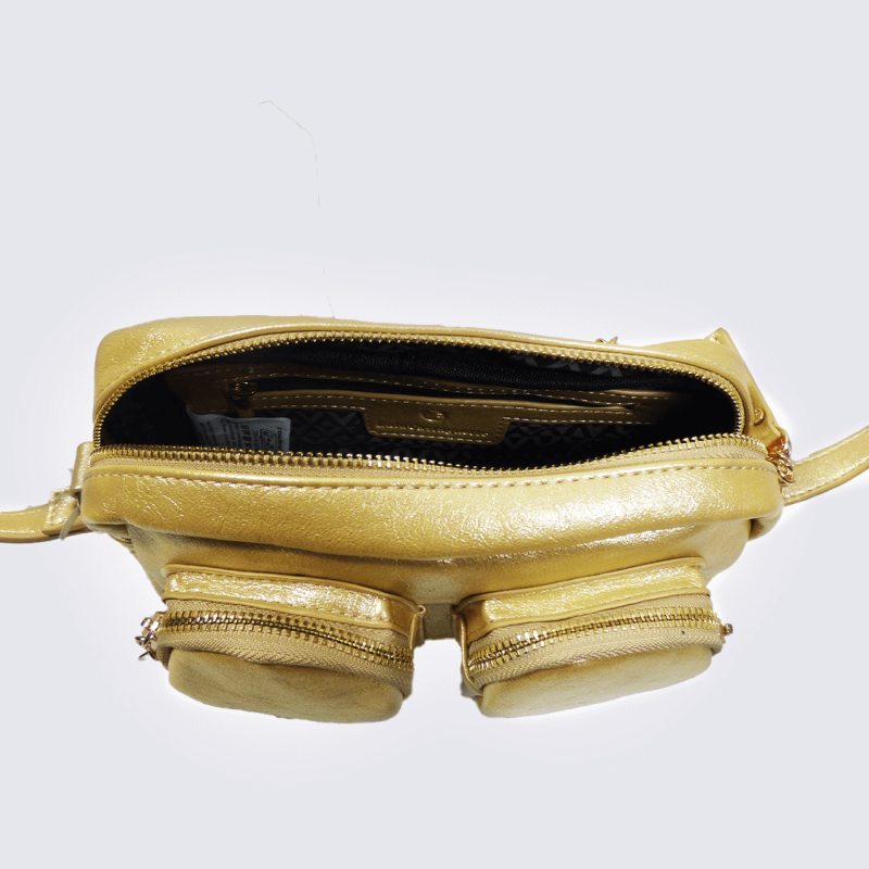 Sac à main Lulu Castagnette, sac à main pratique et moderne weston en cuir doré