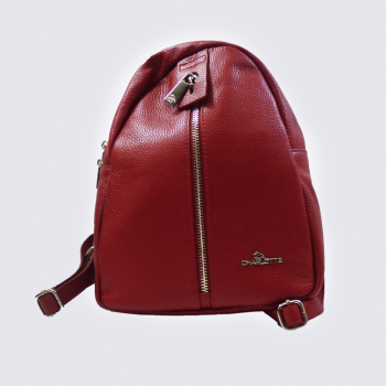 Sac à dos Charlotte, chic et pratique Femme en Cuir Rouge Rubis