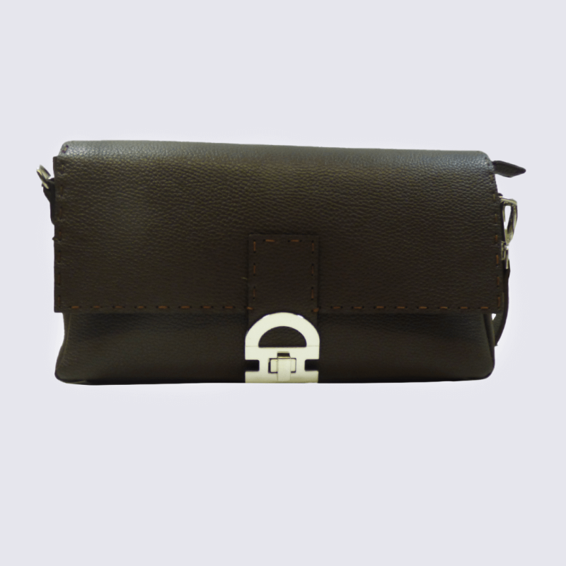 Sac Charlotte, Sac classe et chic femme en cuir marron