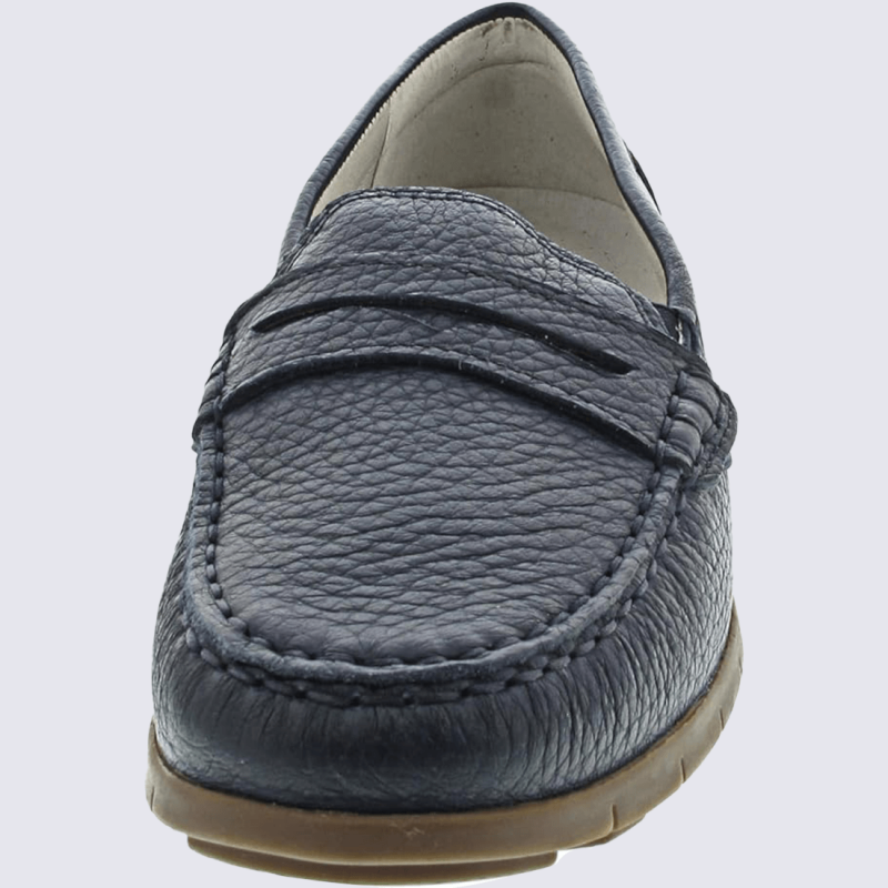 Mocassins Waldlaufer, mocassins tendances et confortables femme en cuir marine