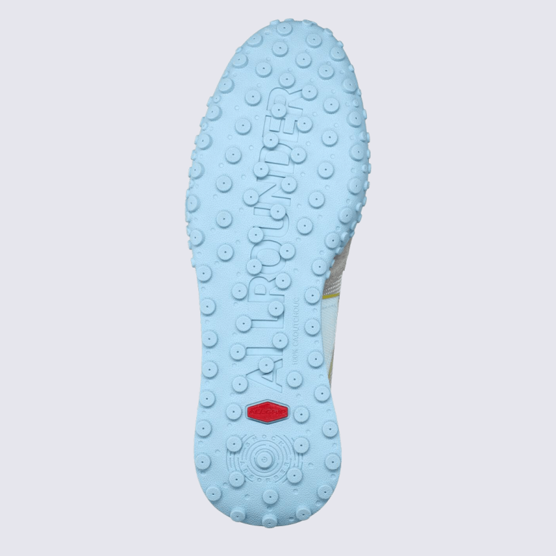 Baskets Allrounder, Baskets look sportif homme en cuir et textile turquoise