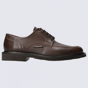 Chaussures Mephisto, Chaussures style city homme en cuir pleine fleur marron