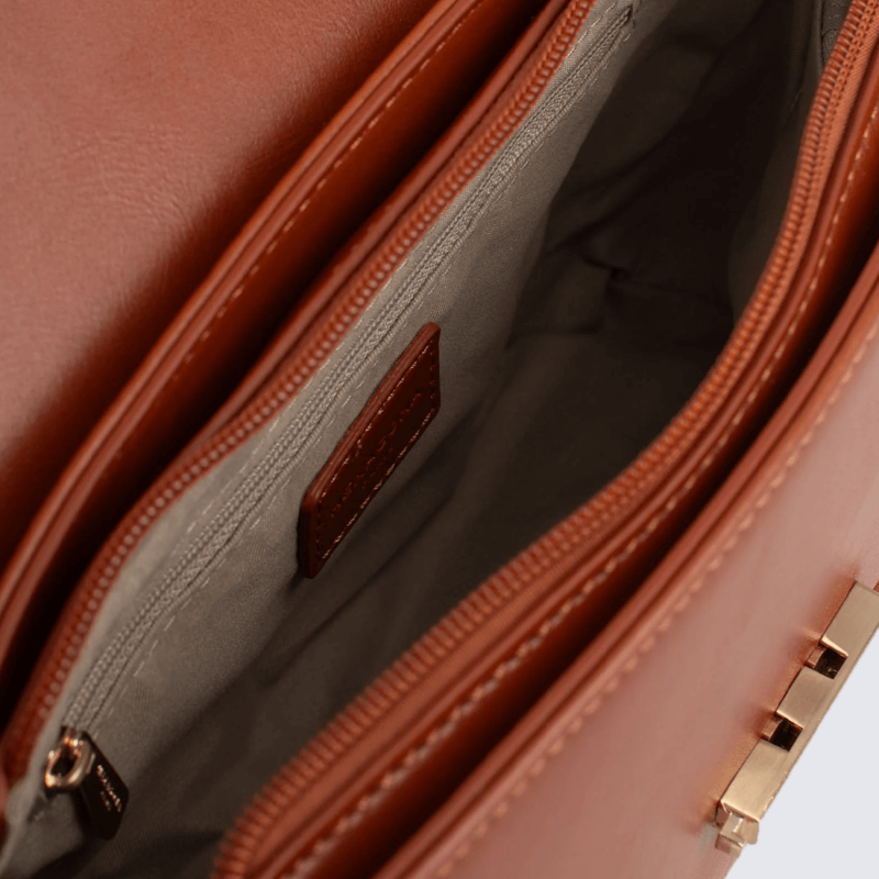 Sac porté main Hexagona, Sac porté main Élégant et fonctionnel femme caramel