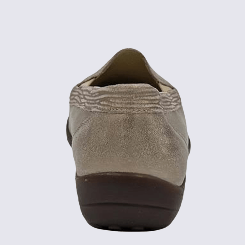 Mocassins Waldlaufer, mocassins modernes et confortables pour femme en cuir pierre/corde