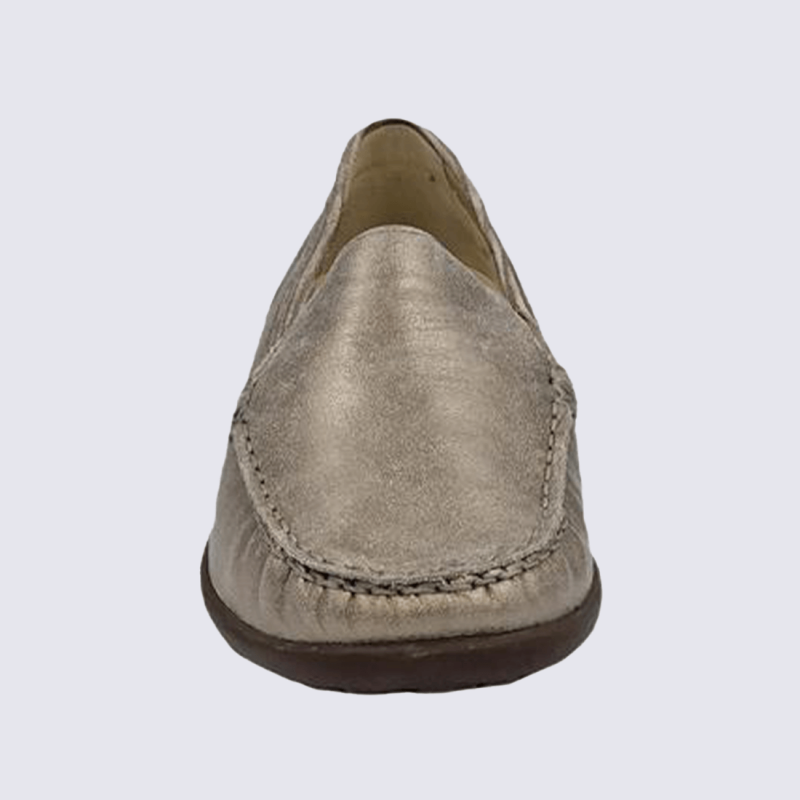 Mocassins Waldlaufer, mocassins modernes et confortables pour femme en cuir pierre/corde