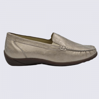Mocassins Waldlaufer, mocassins modernes et confortables pour femme en cuir pierre/corde