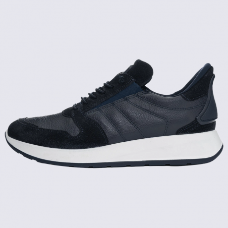 Baskets Ara, Baskets sport confort homme en cuir bleu Baskets Ara, Baskets sport confort homme en cuir bleu