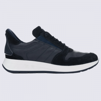 Baskets Ara, Baskets sport confort homme en cuir bleu