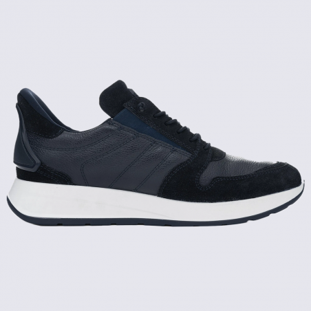 Baskets Ara, Baskets sport confort homme en cuir bleu Baskets Ara, Baskets sport confort homme en cuir bleu