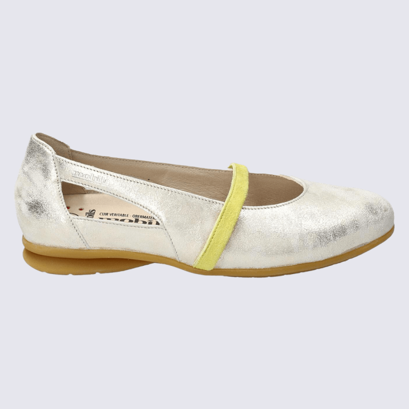 Ballerines Mobils Mephisto, Ballerines bride décorative femme en cuir sable