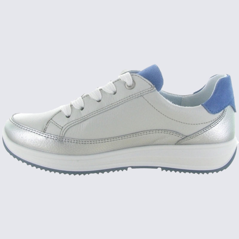 Sneakers Ara, Sneakers élégante et confortable pour femme en cuir gris