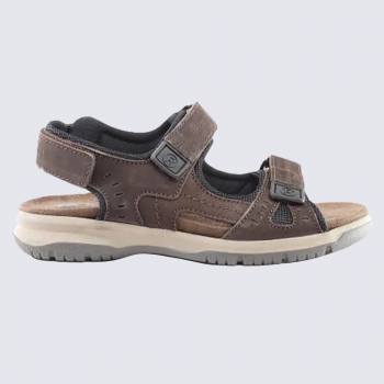 Sandales Rohde, Sandales confort sport homme en nubuck espresso