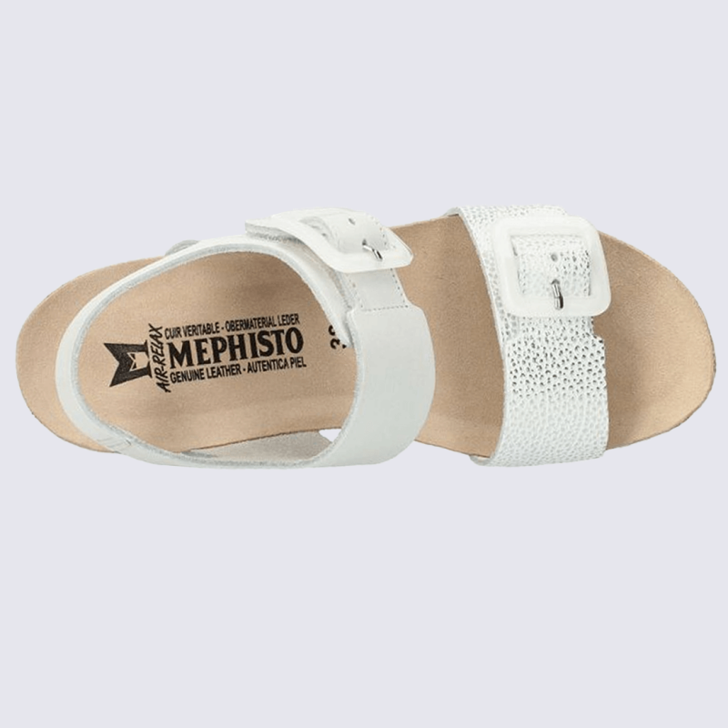 Sandales compensées Mephisto, Sandales chic et élégantes pour femme en cuir doré
