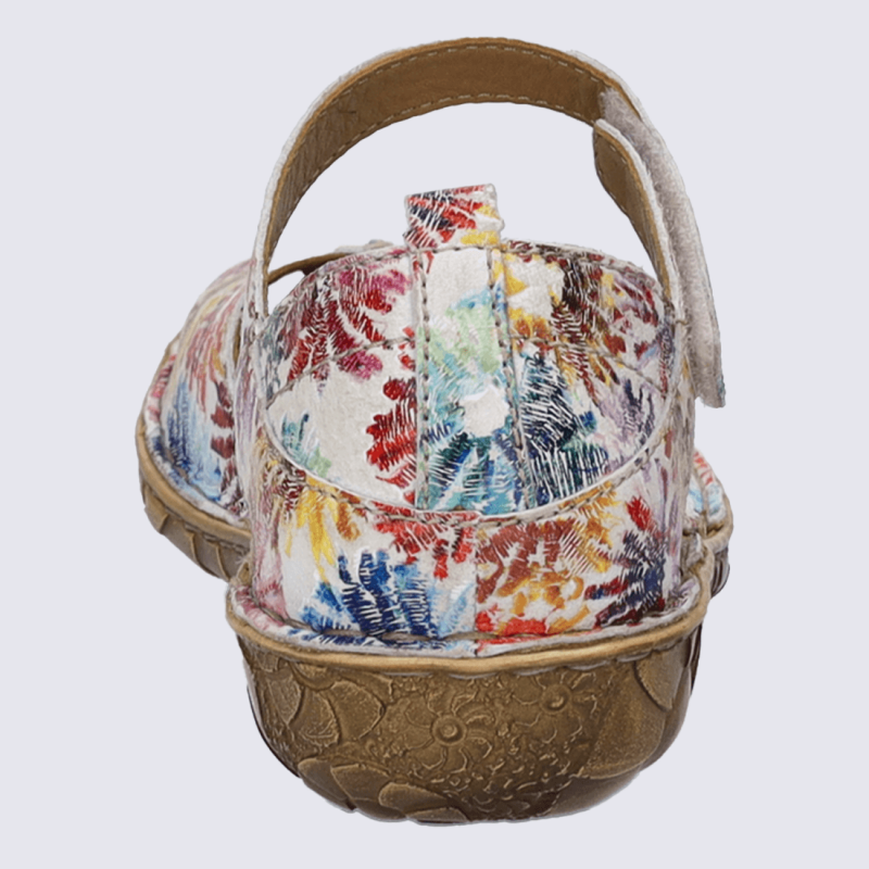 Sandales Josef Seibel, sandales à bouts fermés motif floral femme en cuir multicolore