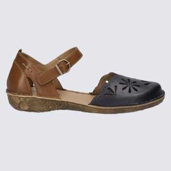 Sandales Rosalie Josef Seibel, Sandales élégantes cuir perforé femme noir