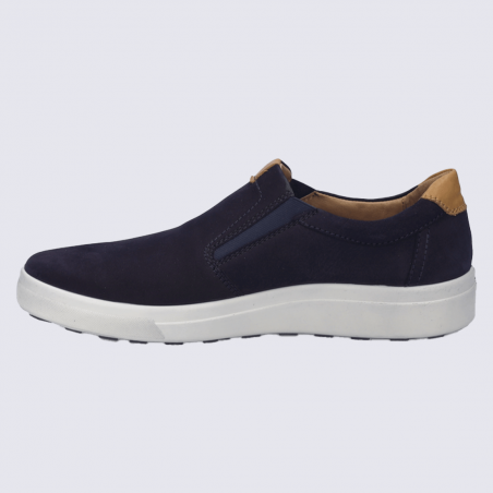 Baskets Josef Seibel, Baskets de ville a enfiler homme en cuir nubuck océan