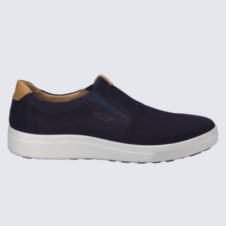 Baskets Josef Seibel, Baskets de ville a enfiler homme en cuir nubuck océan