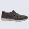 Sandales Josef Seibel, Sandales confort respirant homme en cuir nubuck granit Sandales Josef Seibel, Sandales confort respirant homme en cuir nubuck granit