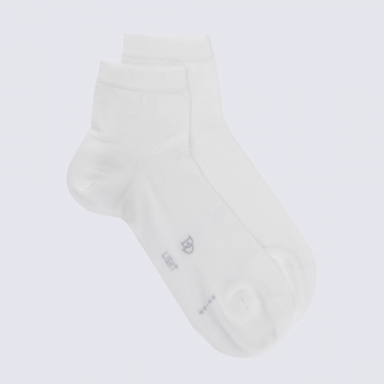 Chaussettes Doré Doré, chaussettes légères homme en coton fil d'Ecosse blanc