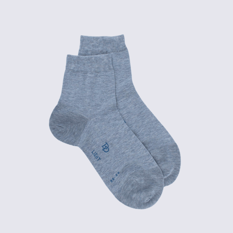 Chaussettes Doré Doré, chaussettes confort femme en fil d'Ecosse glacier