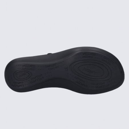 Sandales Josef Seibel, Sandales femme design ergonomique à fermeture velcro cuir lisse noir Sandales Josef Seibel, Sandales femme design ergonomique à fermeture velcro cuir lisse noir