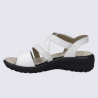 Sandales Josef Seibel, Sandales élégantes femme en cuir blanc argenté Sandales Josef Seibel, Sandales élégantes femme en cuir blanc argenté