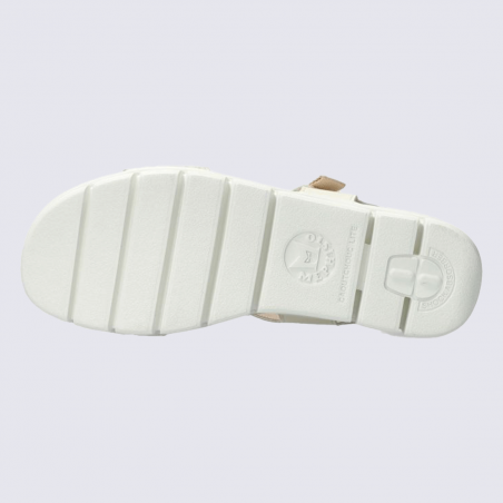 Sandales Mephisto, Sandales agréable femme en cuir sable clair